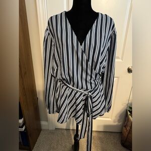 Plus sized Loft wrap blouse